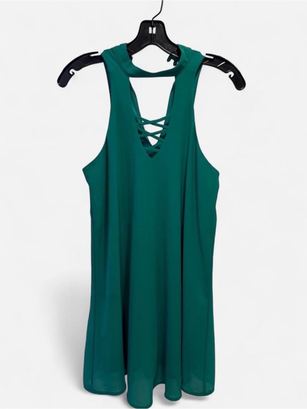 Speechless Green Halter Top Mini Dress with cutout detail XS